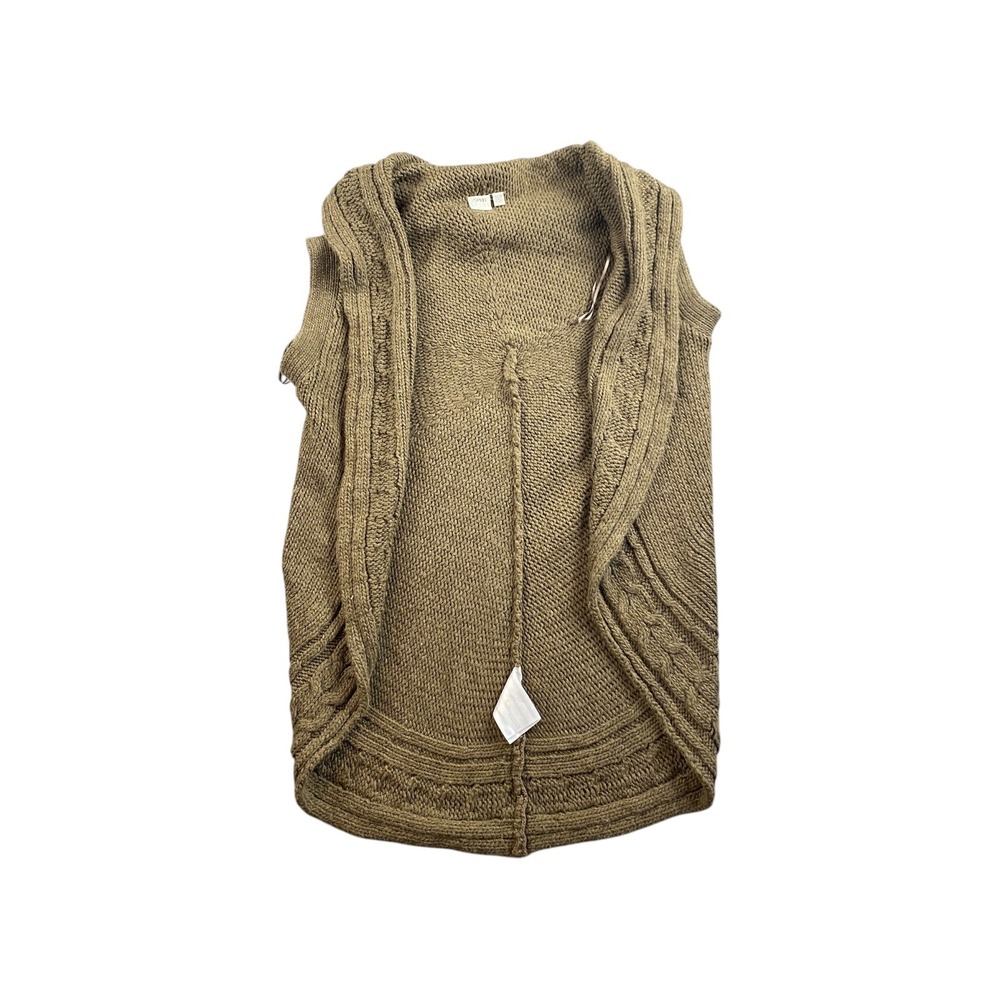 Esprit Womens Tan Cable Knit Sleeveless Duster Vest Cardigan‎ Sweater